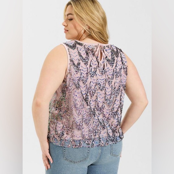 TORRID Sequin Shell Crop Top, Size 2X - Picture 2 of 12